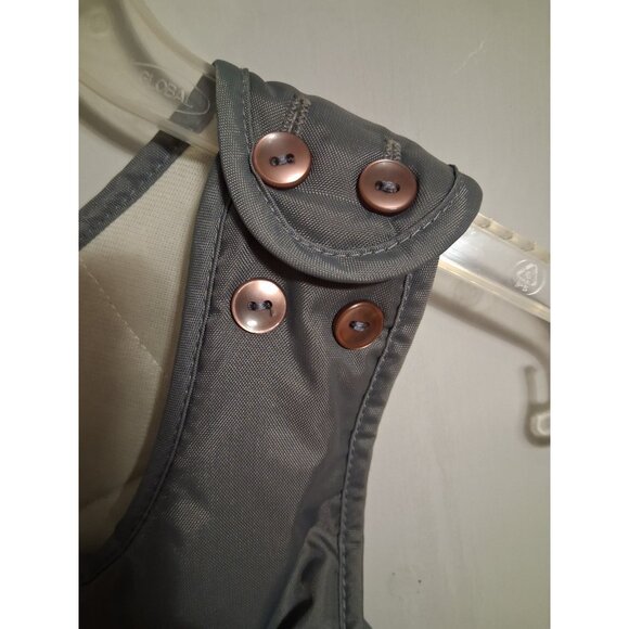 Vtg Weather Tamer Snow Pants Bibs Gray Nylon Kids Size 5T Zip Up & Buttons Ski - Picture 5 of 10